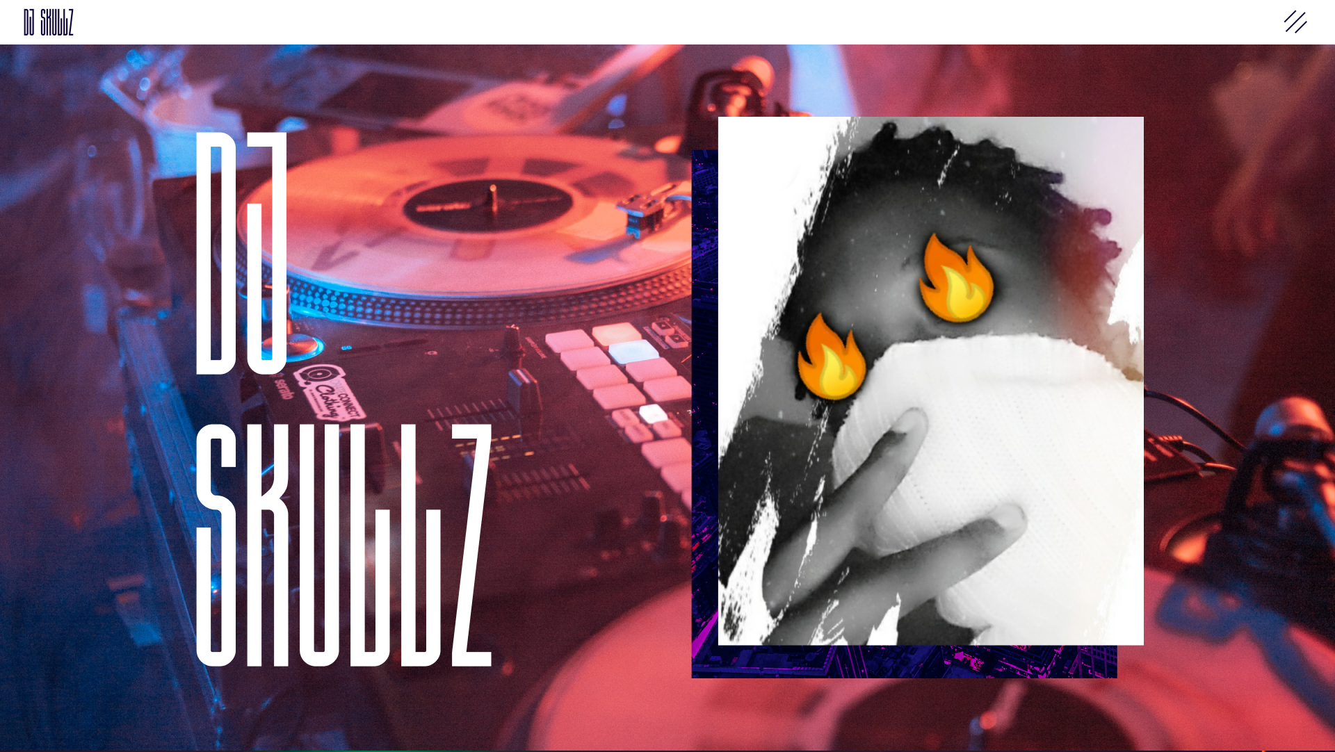 Maquette de la nouvelle version du site DJ Skullz